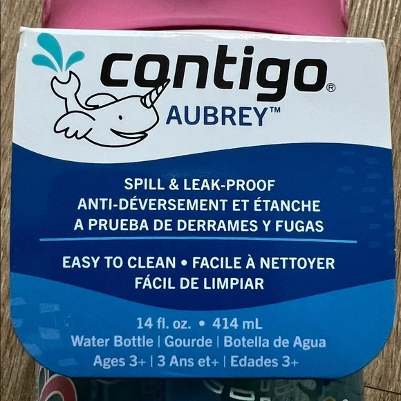 NWT Contigo Aubrey Kids 14 Fl. Oz. Plastic Water Bottle - Picture 2 of 8